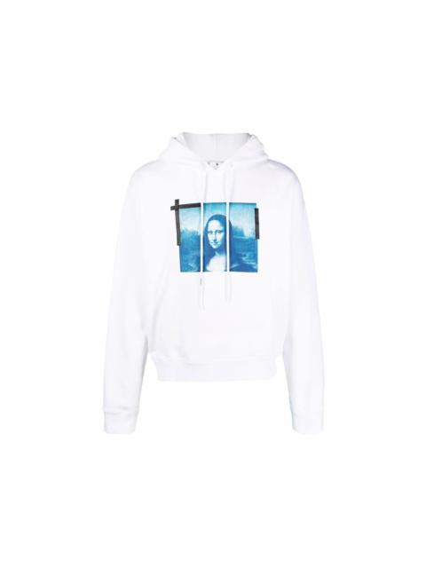 Off-White OFF-WHITE Taped Mona Lisa Over Hoodie White/Black/Blue