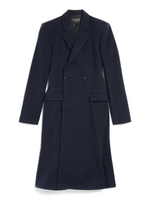 BALENCIAGA Balenciaga Women Godet Brushed Wool Midi Coat
