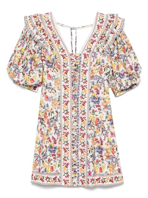 FARM RIO floral-print mini dress