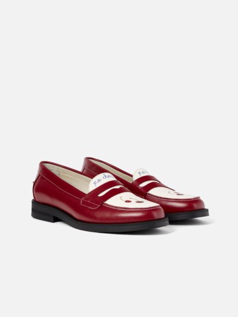 DUKE + DEXTER Wilde Cherry Red Penny Loafer - Women's