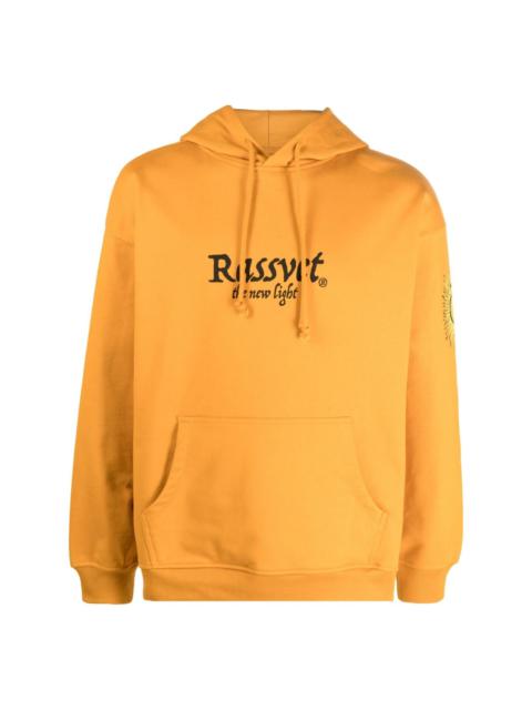 logo-print drawstring hoodie
