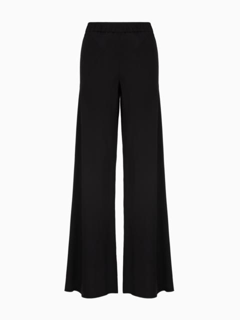 GIORGIO ARMANI TRIPLE SILK GEORGETTE FLARED TROUSERS