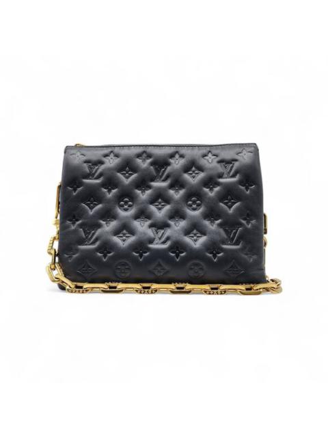 Louis Vuitton Coussin MM Monogram Leather Shoulder Bag Clutch in Black - mint