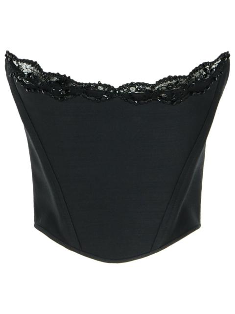 DSQUARED2 Dsquared2 'Paris' Black Virgin Wool Blend Corset Women