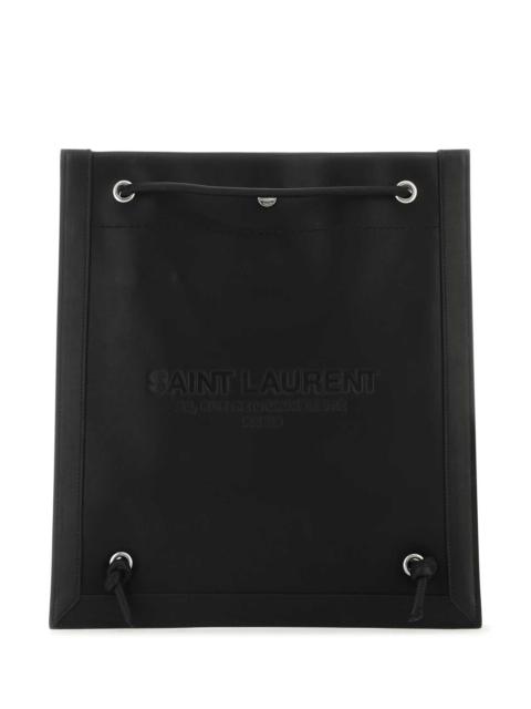 SAINT LAURENT Saint Laurent Men Black Leather Universite Crossbody Bag