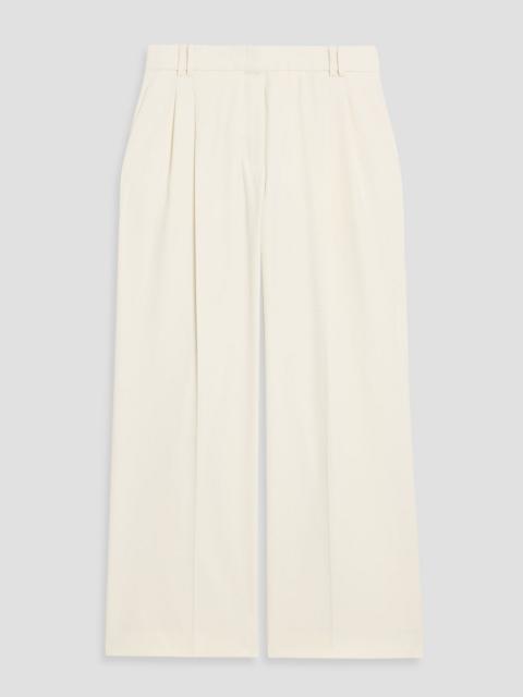 Another Tomorrow Wool-blend twill straight-leg pants