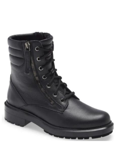 Other Designers New! Aquatalia LAILA Black Leather Water Resistant Moto Combat Boots Sz 10 $550