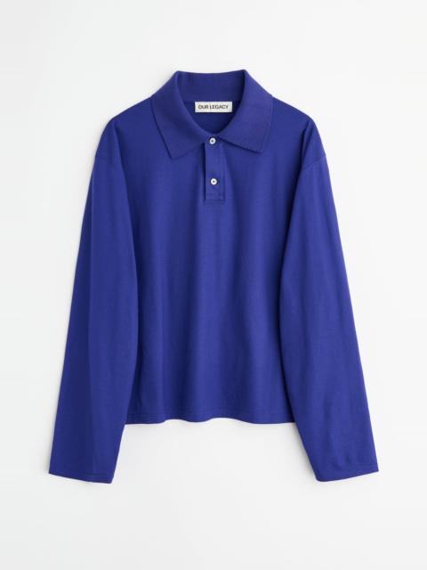 Our Legacy Rugby Longsleeve Deep Blue High Twist Jersey