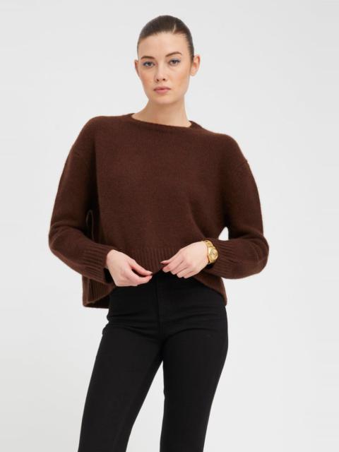 SPRWMN MOCHA HEAVY CASHMERE SWEATER