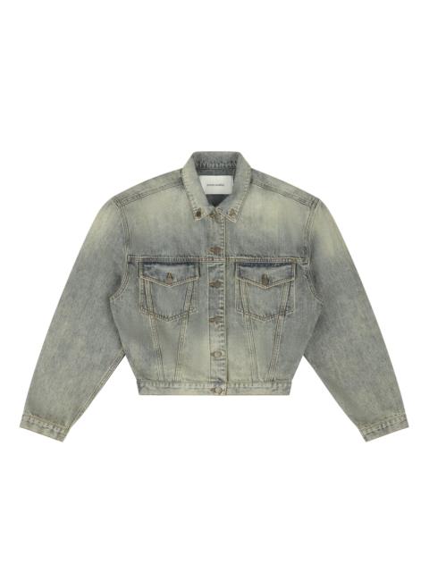 entire studios SHRUNKEN DENIM JACKET SURFACE WAVE