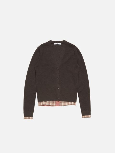 Acne Studios Layered cardigan - Dark brown