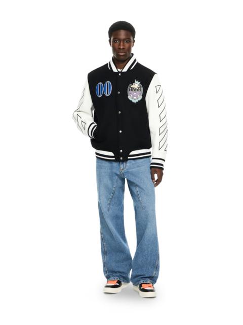 Off-White Royal Jwls Lea Wool Varsity Jkt