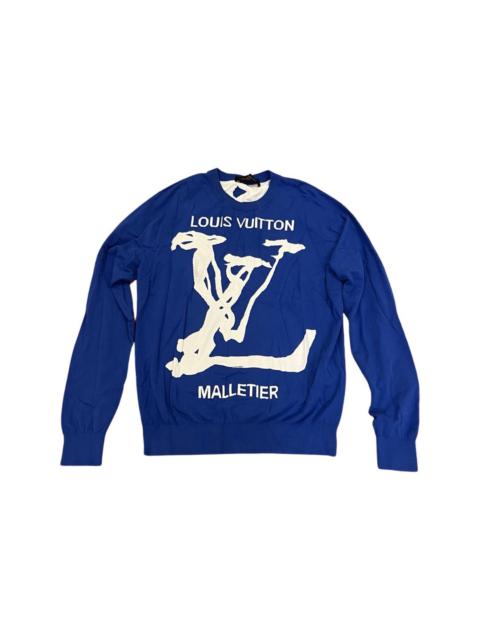 Louis Vuitton Malletier scribble intarsia knit sweater