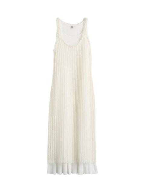 TOTEME Mohair Knit Tank Dress Off-White