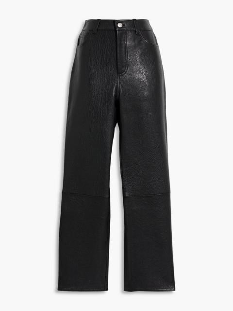 A.L.C. Cameron cropped textured-leather straight-leg pants
