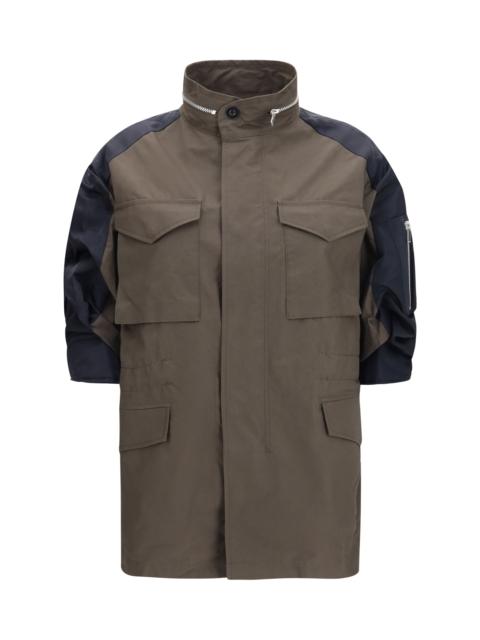 sacai Sacai Nylon Cotton Jacket Khaki Navy Women