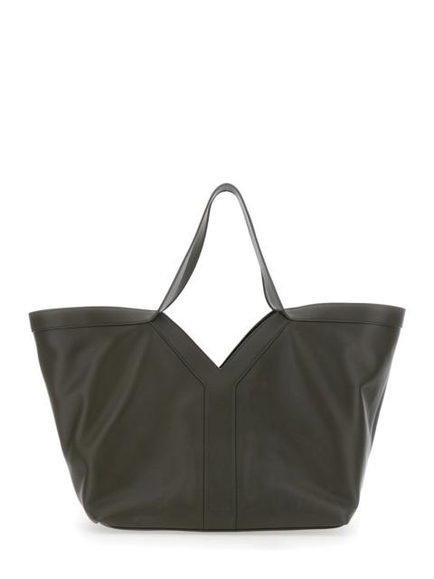 SAINT LAURENT Saint Laurent Women Green Shoulder Bag With Hook Closure And Two Top Handles In Leather Woman