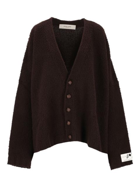 Golden Goose Golden Goose Women Brown Wool Cardigan With A Casentino Effect
