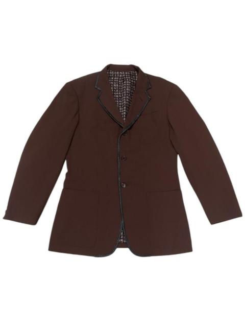 Jean Paul Gaultier Homme Wool Gabardine Jacket Leather Trim