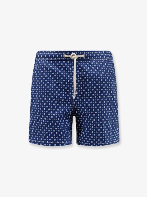 Other Designers Mc2 Saint Barth Nylon Swim Shorts With All-Over Micro Pattern