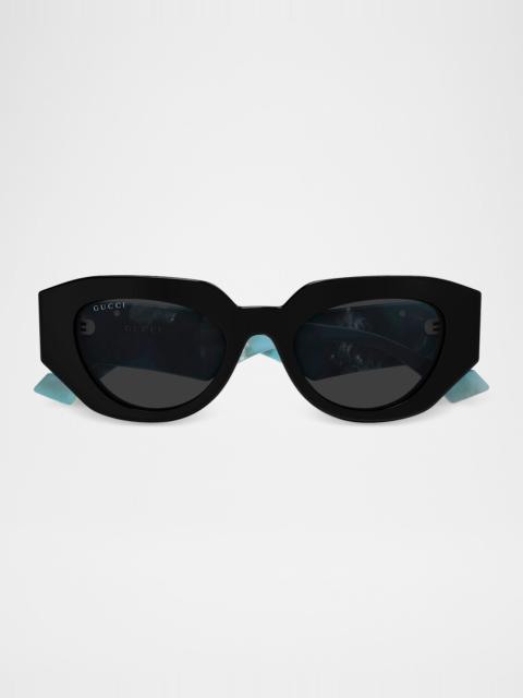 GUCCI 51mm Geometric Cat-Eye Sunglasses