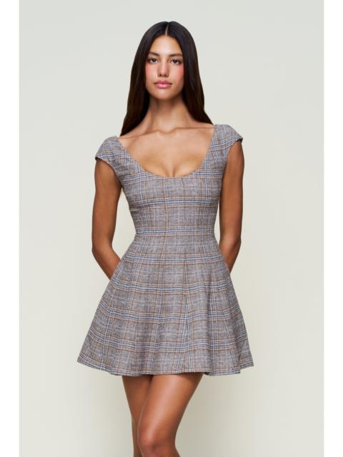 GUIZIO LEILA TARTAN MINI DRESS