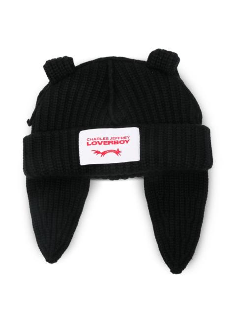 CHARLES JEFFREY LOVERBOY Charles Jeffrey Loverboy Ears Knitted Beanies Hat