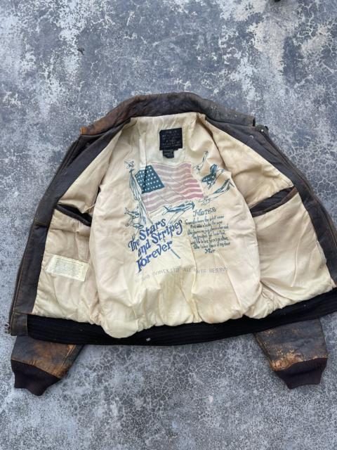 Other Designers Avirex × Vintage - 1989 Avirex A-2 aviator leather jacket