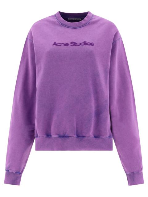 Acne Studios Sweatshirt With Blurred Logo