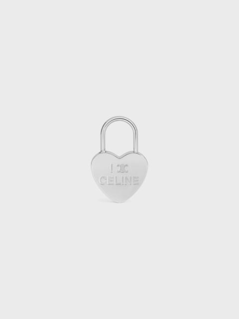 CELINE Celine Charms Heart Padlock in Brass with Rhodium Finish