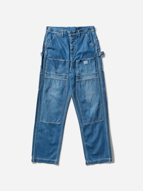 Kapital Men's 11.5oz Denim Lumber Pants (Processed) Blue