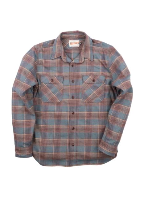 FREENOTE CLOTH Jepson Dusty Blue Plaid Shirt