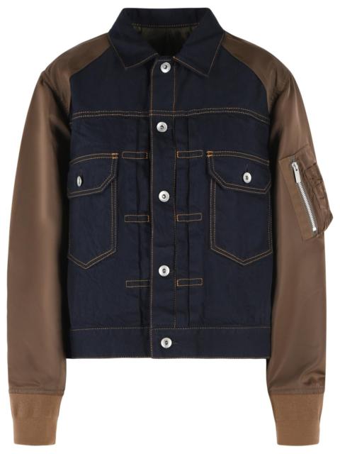 sacai Sacai Cotton Polyester Jacket Navy Women