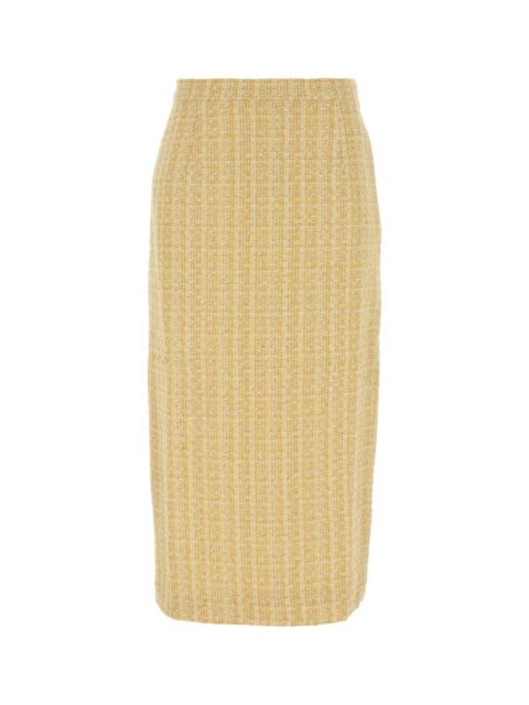 Alessandra Rich Alessandra Rich Women Yellow Tweed Skirt