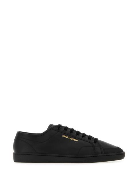 SAINT LAURENT Saint Laurent Men Black Leather Gym Sneakers