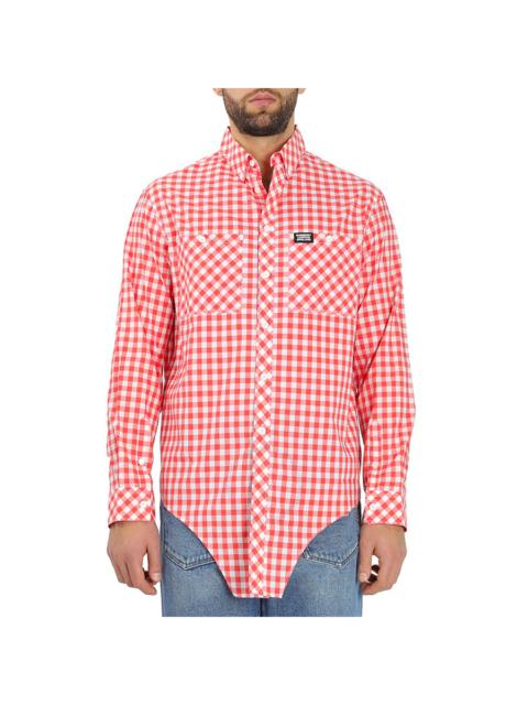 Burberry Burberry Gingham Cotton Cut-out Hem Oversized Shirt