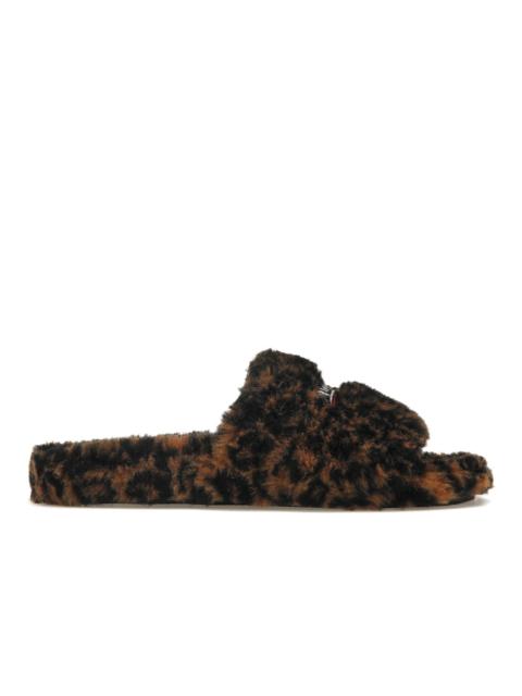 BALENCIAGA Balenciaga Furry Slide Leopard Brown Black