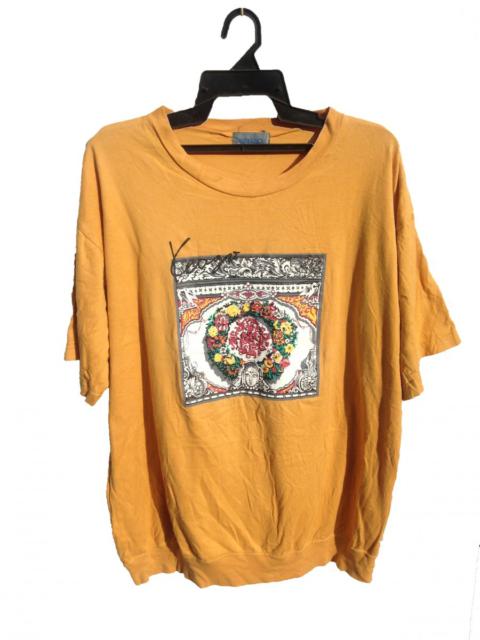 KENZO Vintage T Shirt Yellow Buddha Graphic