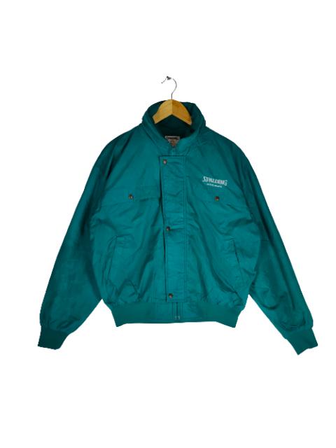 Other Designers SPALDING Satin Bomber Embroidery Logo Hidden Hoodie