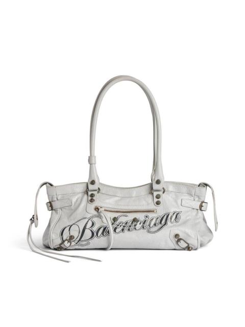 BALENCIAGA Women's Le City Bag East-west in Light Grey