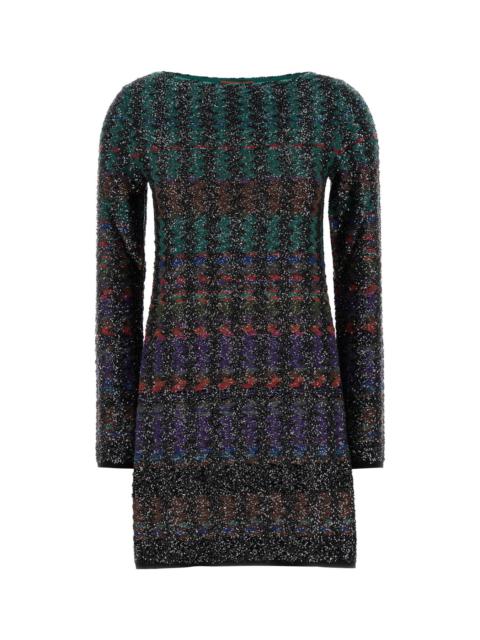 Missoni Embroidered knit mini dress