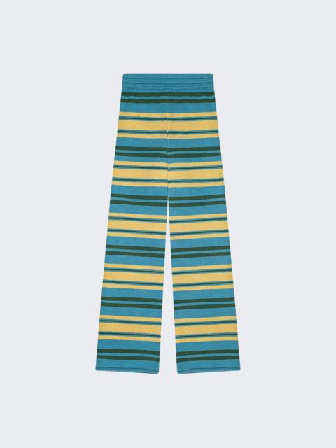 CALLE DEL MAR Paper Stripe Cashmere Pant Lake Blue