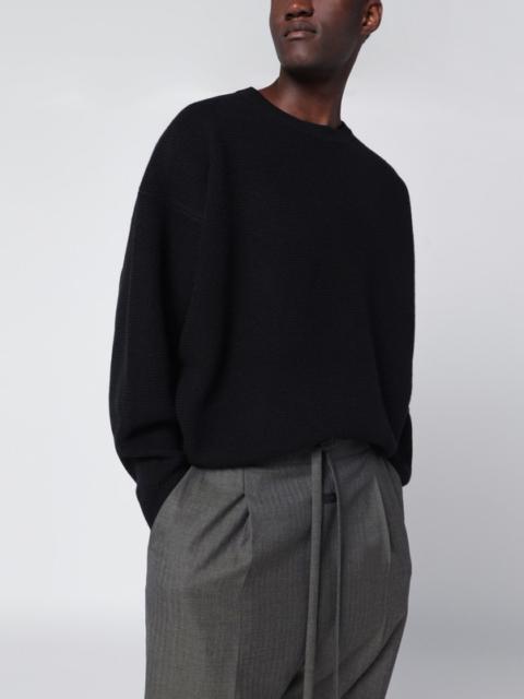 Fear of God Black crewneck sweater in wool