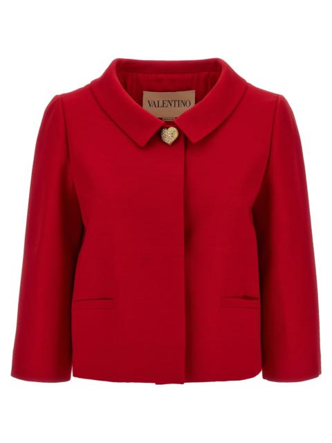 Valentino Blazer Valentino Garavani Crepe Couture Blazer And Suits Red