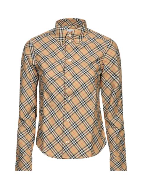 Beige Check Shirt