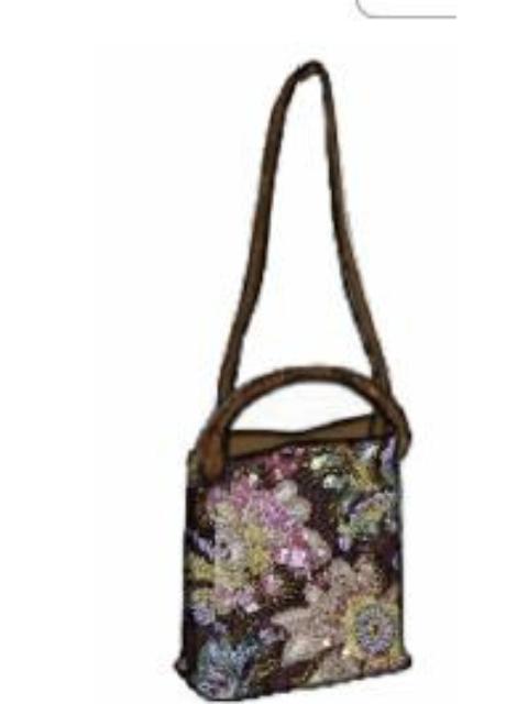 Dries Van Noten Dries Van Noten Women Compact Shoulder Bag With Embroidered Bead And Sequin Floral Motifs