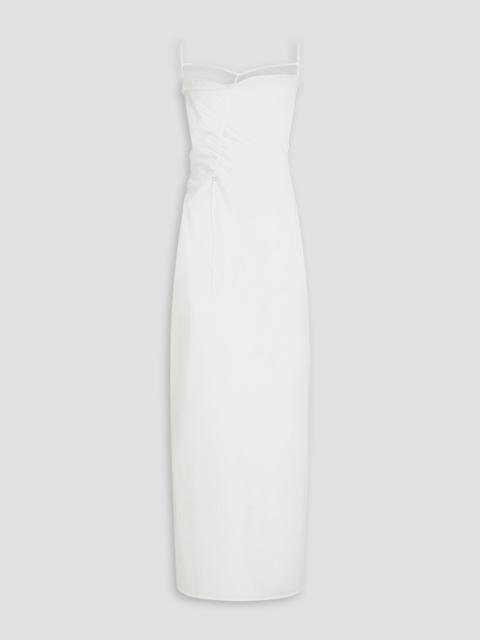 JACQUEMUS Ruched cotton-gauze maxi dress