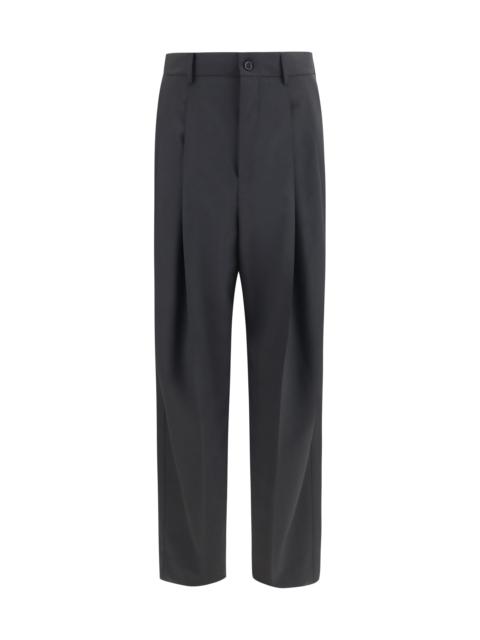Dolce & Gabbana Dolce & Gabbana Wide-leg Wool Blend Pants Black Men