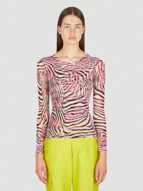Collina Strada Cardio Animal Print Crewneck Top
