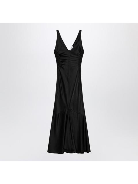 Sportmax Sportmax Long Black Dress In Satin Women